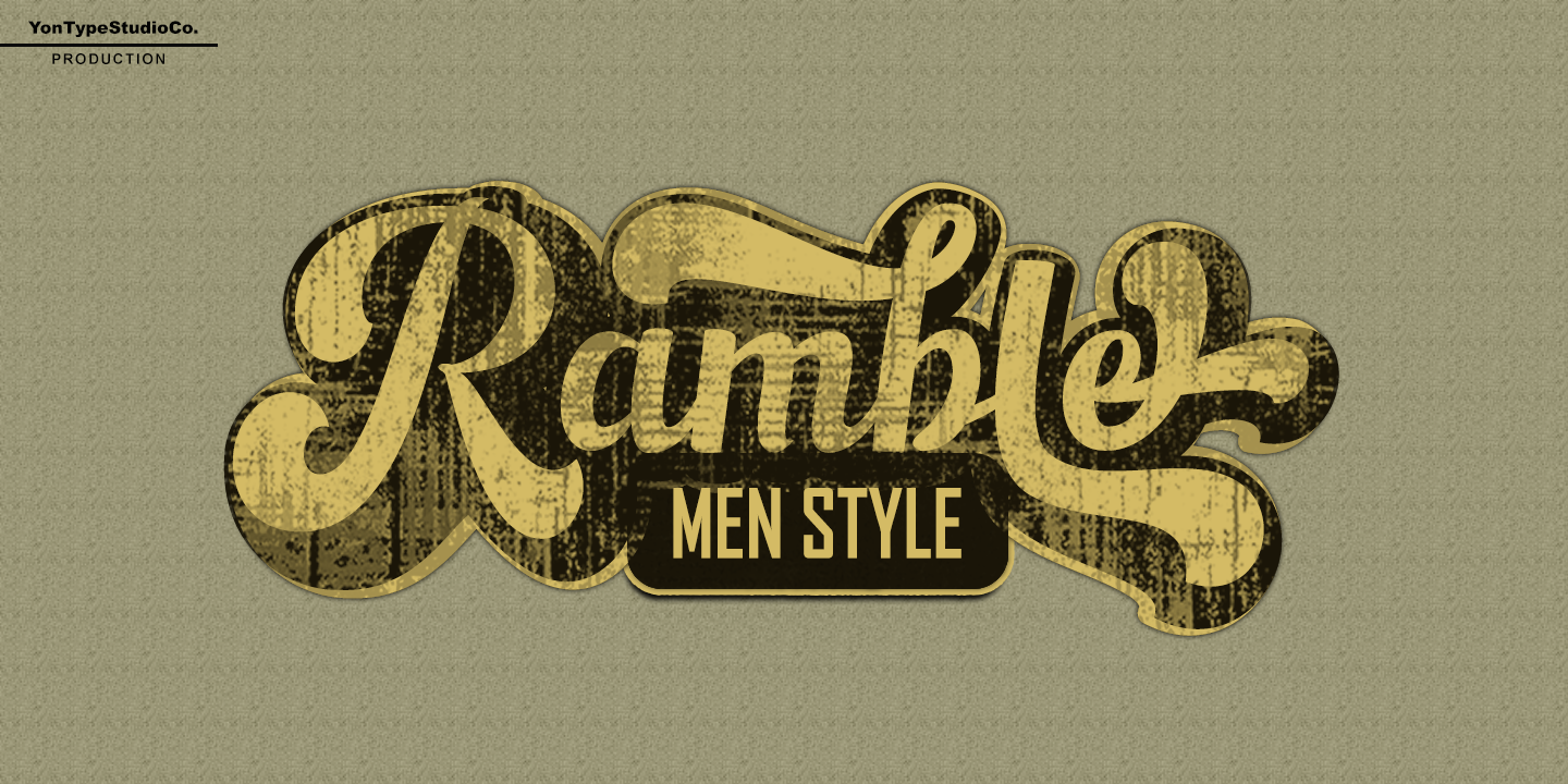 Пример шрифта Hamble Regular